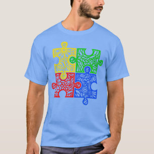 Autismus Bewusstsein Mandala Puzzle Welt Autismus T-Shirt