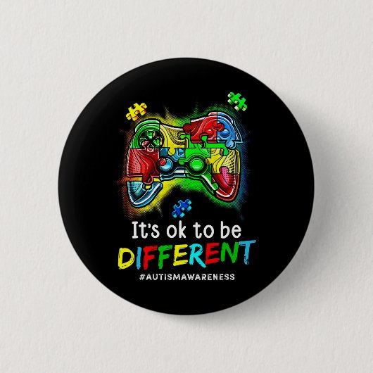 Autismus Bewusstsein Männer Kinder Jungen Autismus Button (Vorderseite)