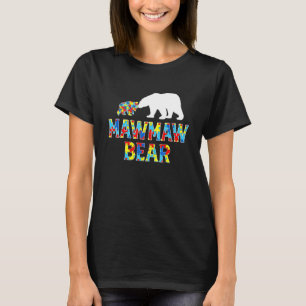 Autismus-Bewusstsein Mawmaw Bär Puzzle Unterstützu T-Shirt