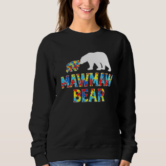 Autismus Bewusstsein Mawmaw Bären Puzzle Unterstüt Sweatshirt