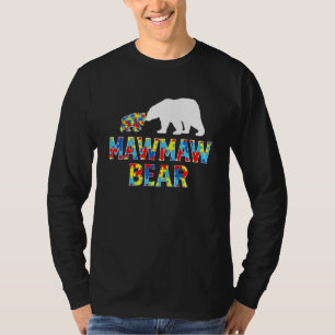 Autismus Bewusstsein Mawmaw Bären Puzzle Unterstüt T-Shirt