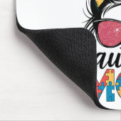 Autismus Bewusstsein Messy Bun Autismus Mama Coque Mousepad (Ecke)