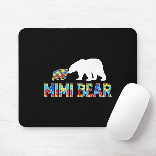 Autismus Bewusstsein Mimi Bären Puzzle Unterstützu Mousepad (Mit Mouse)