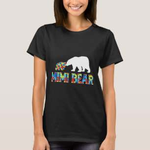 Autismus Bewusstsein Mimi Bären Puzzle Unterstützu T-Shirt