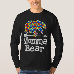 Autismus Bewusstsein Momma Bären Unterstützung Aut T-Shirt