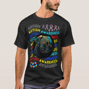Autismus-Bewusstsein Mops für Lehrer Autismus-Mütt T-Shirt