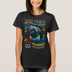 Autismus-Bewusstsein Mops Für Lehrer Autismus-Mütt T-Shirt