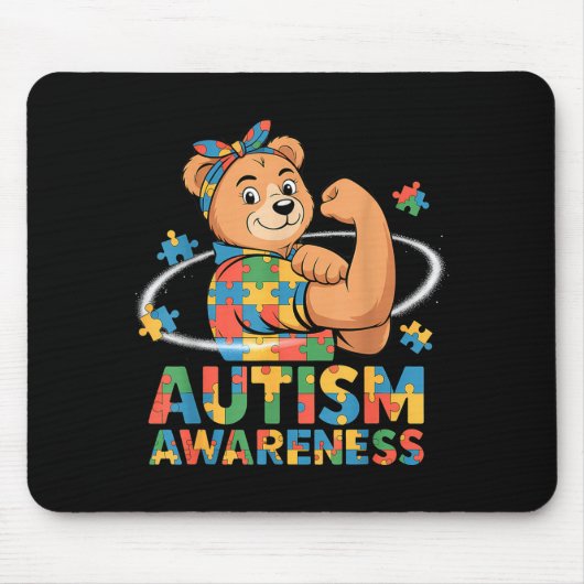 Autismus-Bewusstsein Mousepad (Vorne)