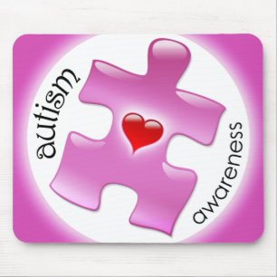 Autismus-Bewusstsein Mousepad - Rosa