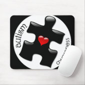 Autismus-Bewusstsein Mousepad - Schwarzes (Mit Mouse)