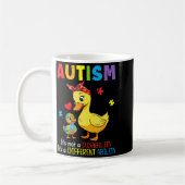 Autismus-Bewusstsein Mutter Ente Unterschiedliche Kaffeetasse (Links)
