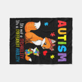 Autismus-Bewusstsein Mutter Fuchs Andersfähigkeit Fleecedecke (Vorderseite (Horizontal))