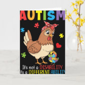 Autismus-Bewusstsein Mutter-Huhn Andersfähigkeit  Karte (Gelbe Blume)