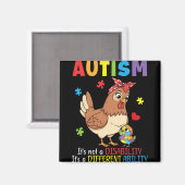 Autismus-Bewusstsein Mutter Huhn Andersfähigkeit Magnet (Vorderseite/Rückseite)