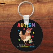 Autismus-Bewusstsein Mutter Huhn Andersfähigkeit Schlüsselanhänger (Vorderseite)