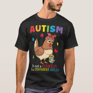 Autismus-Bewusstsein Mutter Huhn Unterschiedliche T-Shirt