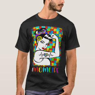 Autismus-Bewusstsein MUTTER LEBEN Kriegerin Autist T-Shirt