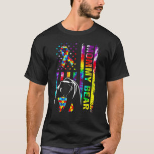Autismus-Bewusstsein-Mutterbär Autist Flagge der V T-Shirt
