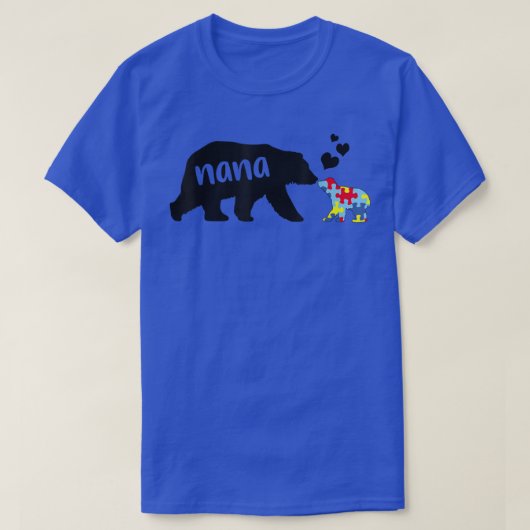 Autismus Bewusstsein Nana Bär Puzzle Piece Autisti T-Shirt (Design vorne)