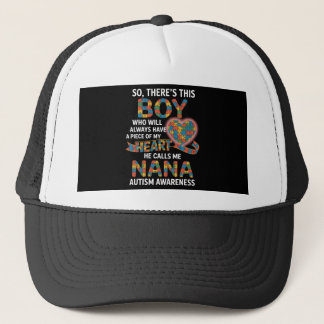 Autismus-Bewusstsein-Nana-Puzzle-Herz-Oma-Geschenk Truckerkappe