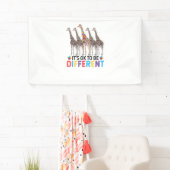 Autismus Bewusstsein Niedlich Giraffe Tier Es ist Banner (Insitu)