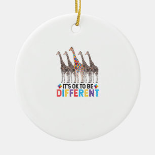 Autismus Bewusstsein Niedlich Giraffe Tier Es ist  Keramik Ornament