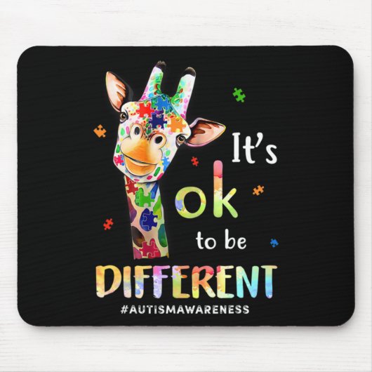Autismus Bewusstsein Niedlich Giraffe Tier Es ist  Mousepad (Vorne)