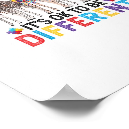 Autismus Bewusstsein Niedlich Giraffe Tier Es ist  Poster (Ecke)