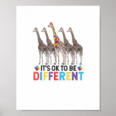 Autismus Bewusstsein Niedlich Giraffe Tier Es ist  Poster (Vorne)