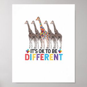 Autismus Bewusstsein Niedlich Giraffe Tier Es ist Poster
