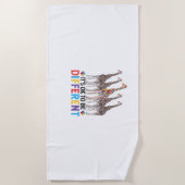 Autismus Bewusstsein Niedlich Giraffe Tier Es ist Strandtuch (Vorderseite)