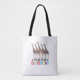 Autismus Bewusstsein Niedlich Giraffe Tier Es ist  Tasche