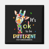 Autismus Bewusstsein Niedlich Giraffe Tier sein Ok Magnet (Vorne)