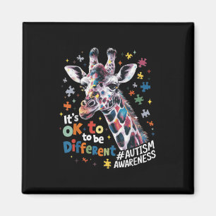 Autismus Bewusstsein Niedlich Giraffe Tier sein Ok Magnet