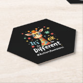 Autismus Bewusstsein Niedlich Giraffe Tier sein Ok Untersetzer (angewinkelt)