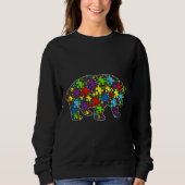 Autismus Bewusstsein Niedlich Panda Bären Puzzle P Sweatshirt (Vorderseite)