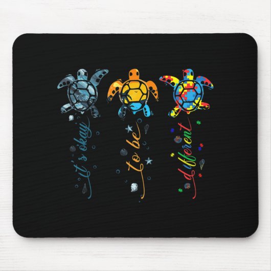 Autismus Bewusstsein Niedlich Schildkrötentier Es  Mousepad (Vorne)