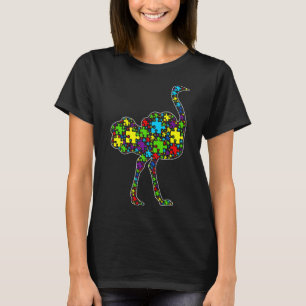 Autismus Bewusstsein Niedlich Straußenpuzzle Piece T-Shirt