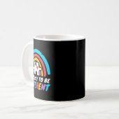Autismus-Bewusstsein Okay Anders zu sein Liebe Aut Kaffeetasse (Vorderseite Links)