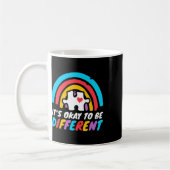 Autismus-Bewusstsein Okay Anders zu sein Liebe Aut Kaffeetasse (Links)