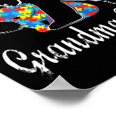 Autismus Bewusstsein Oma Bären Unterstützung Autis Poster (Ecke)