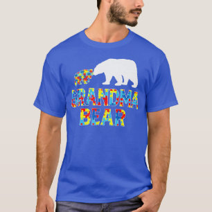 Autismus Bewusstsein Oma Bären Unterstützung Autis T-Shirt