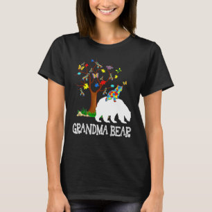 Autismus Bewusstsein Oma Bären Unterstützung Autis T-Shirt