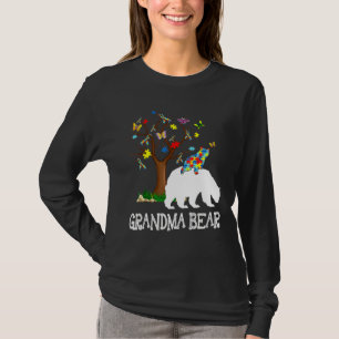 Autismus Bewusstsein Oma Bären Unterstützung Autis T-Shirt
