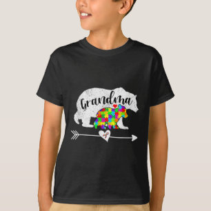Autismus Bewusstsein Oma Bären Unterstützung Autis T-Shirt
