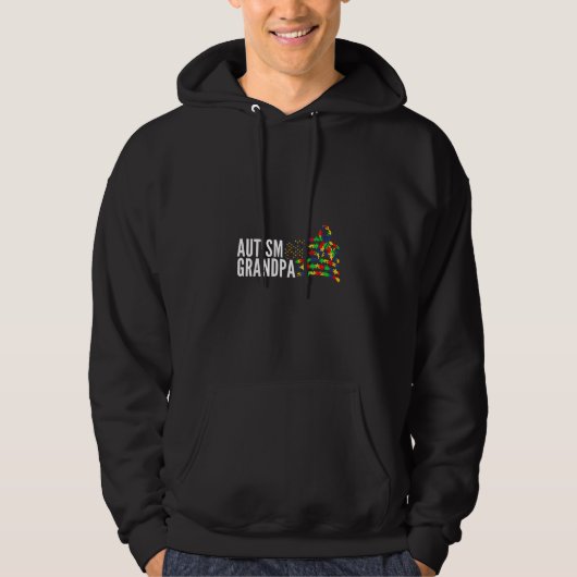 Autismus-Bewusstsein Opa Hoodie (Vorderseite)