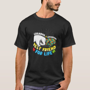 Autismus-Bewusstsein Opa und Enkel bester Freund T-Shirt