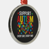 Autismus-Bewusstsein Ornament Aus Metall (Rechts)