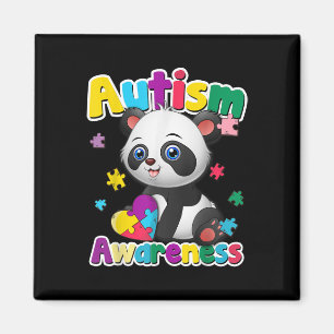 Autismus Bewusstsein Panda Puzzle Pieces Farben Ge Magnet