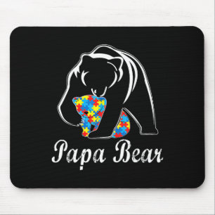 Autismus Bewusstsein Papa Bär Unterstützung Autist Mousepad